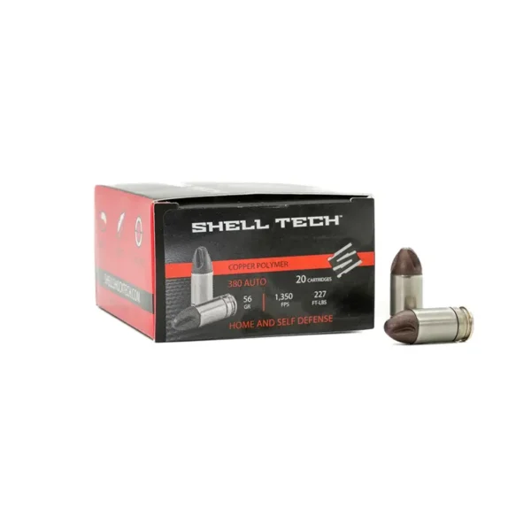 Shel Tech 380 ACP Ammo - fluted poly/copper technology