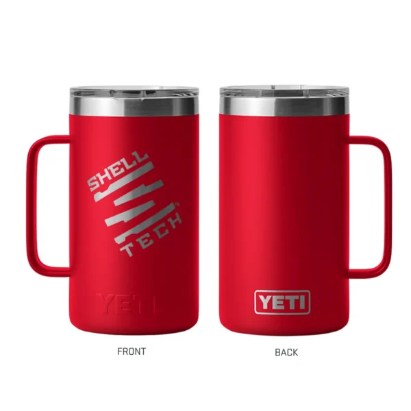 Shell Tech Ammo Branded Yeti Rambler 24 - Red
