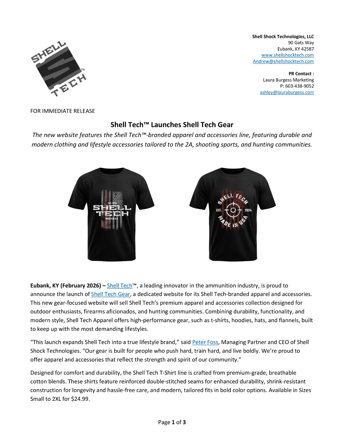 Press Release: Shell Tech™ Launches Shell Tech Gear | Shell Shock ...