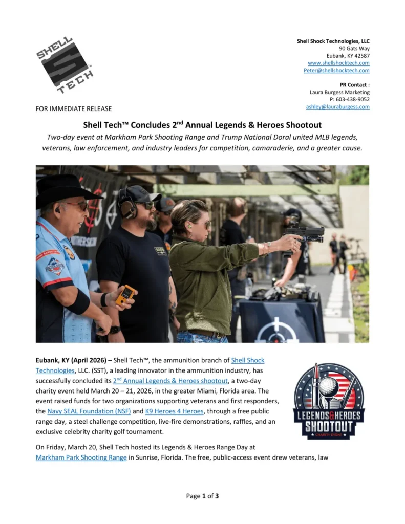 Shell Tech™ Concludes 2 nd Annual Legends & Heroes Shootout