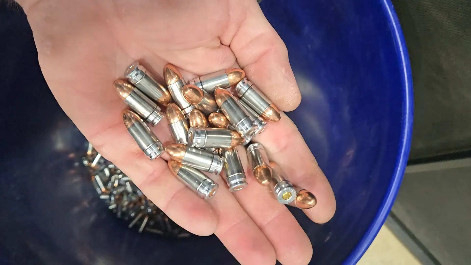 Competition ammo loaded in Shell Tech 9mm NAS³ cases